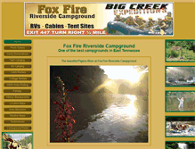 Tablet Screenshot of foxfireriversidecamp.com